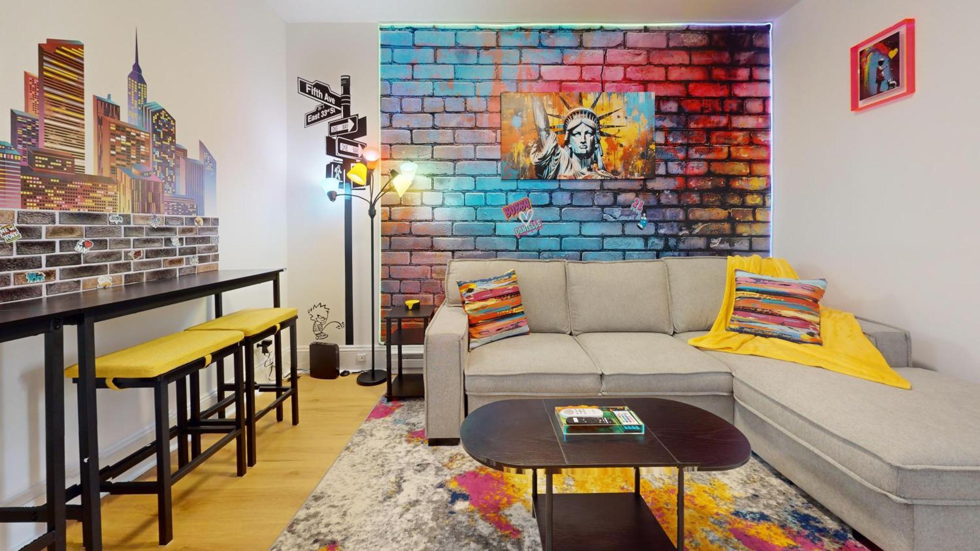 Funky & Colorful Urban Getaway, 20 Minutes To Nyc Apartment Hoboken Bagian luar foto