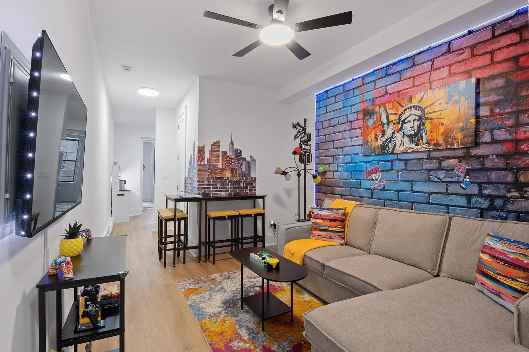 Funky & Colorful Urban Getaway, 20 Minutes To Nyc Apartment Hoboken Bagian luar foto